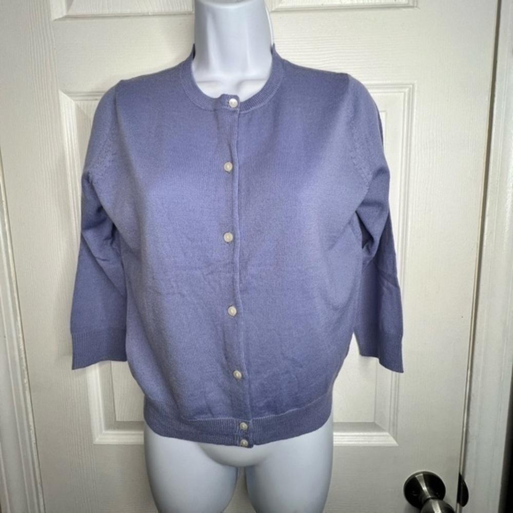 Ann Taylor Lavender Purple Button-Front Cardigan Sweater